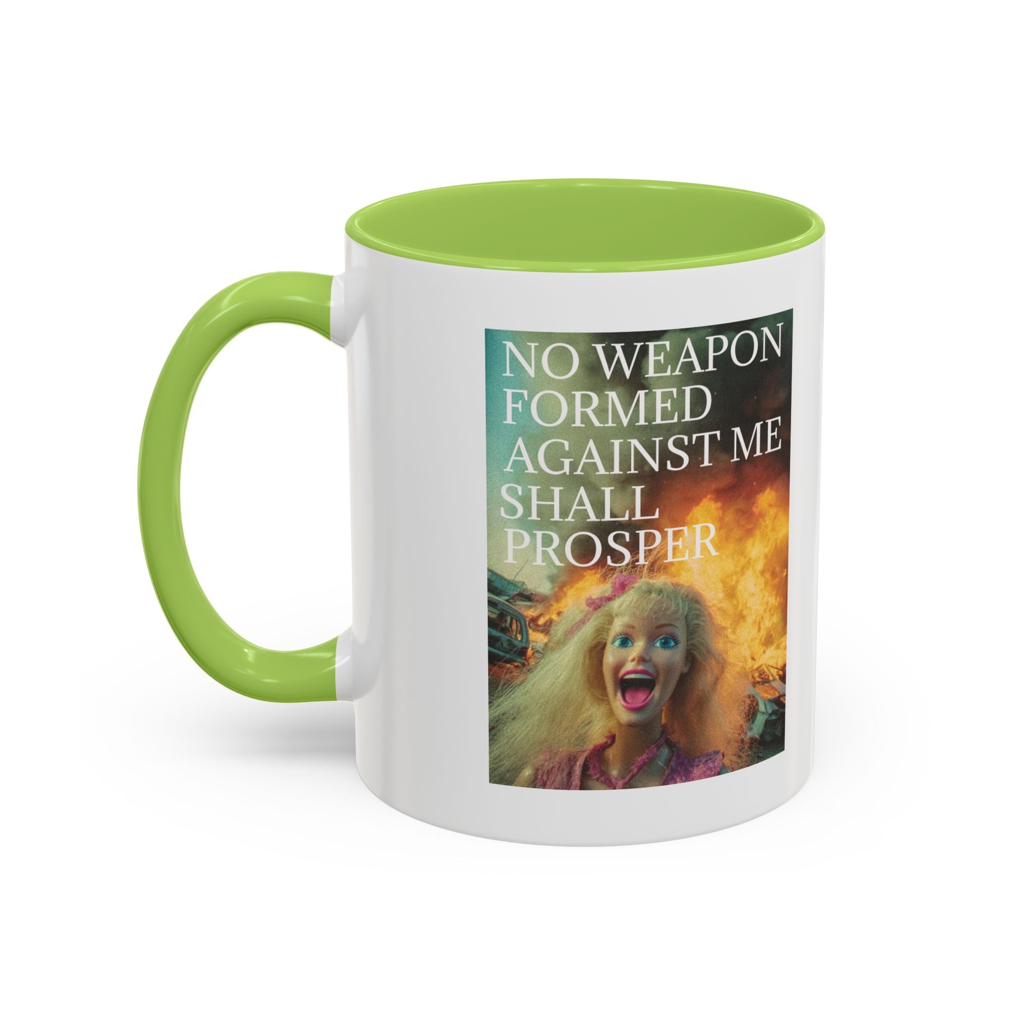 Isaiah 54:17 Faith Mug — No Weapon Formed Against Me Shall Prosper  Coffee Cup