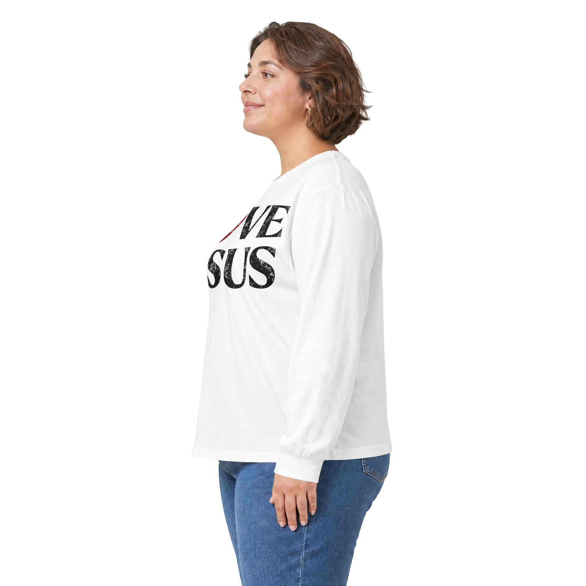 I Love Jesus Long Sleeve Tee — Christian Faith Graphic Shirt