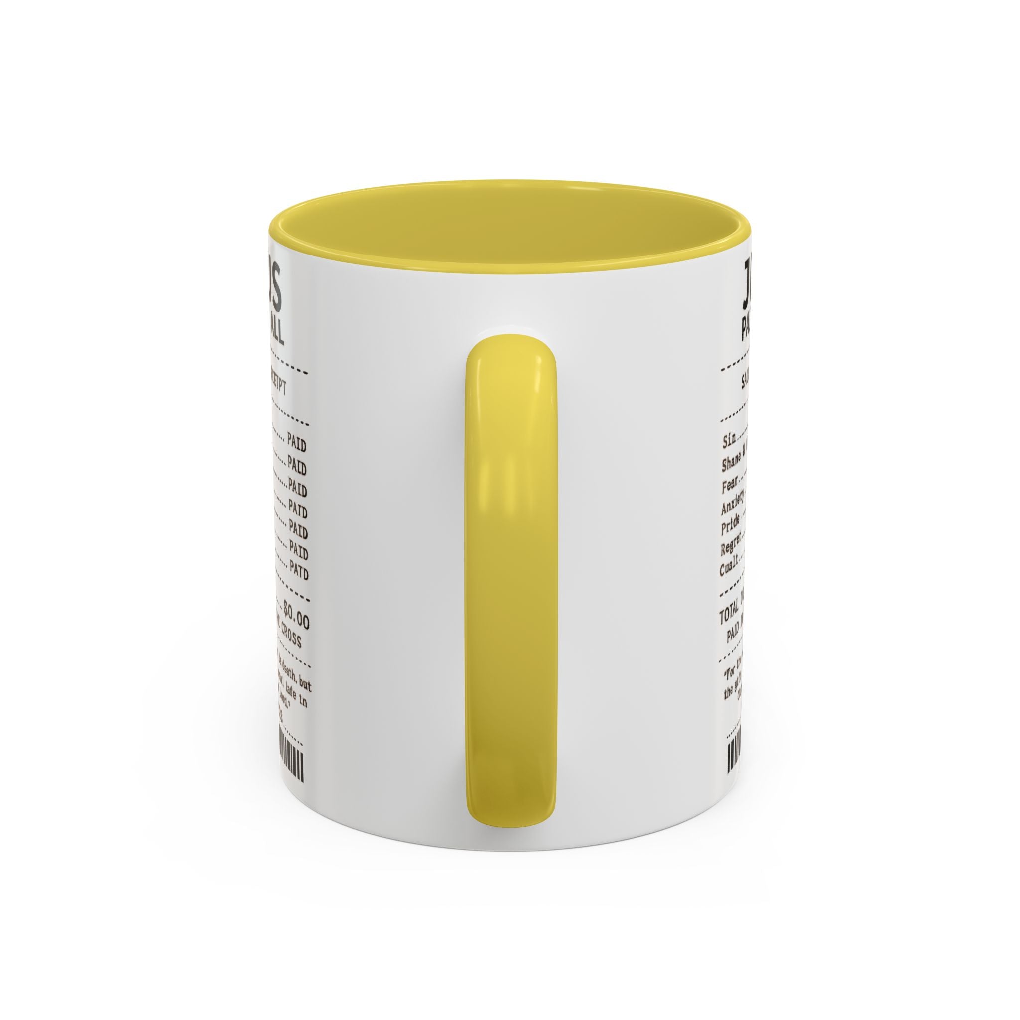 Jesus Paid It All — 11oz/15oz Coffee Cup with Scripture Quotes