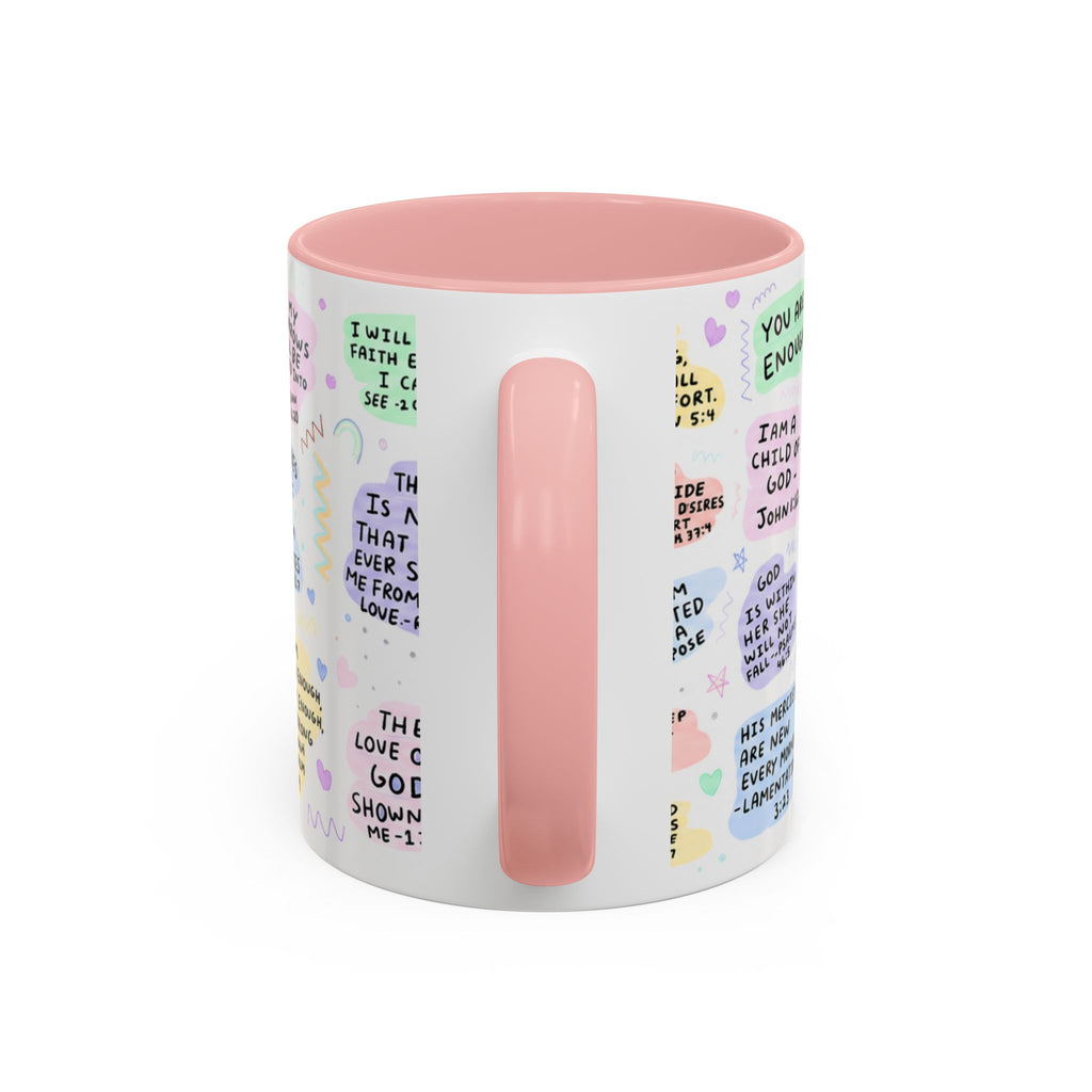 My Daily Bible Affirmations Accent Coffee Mug — Inspirational Christian Scripture Quotes (11/15 oz)