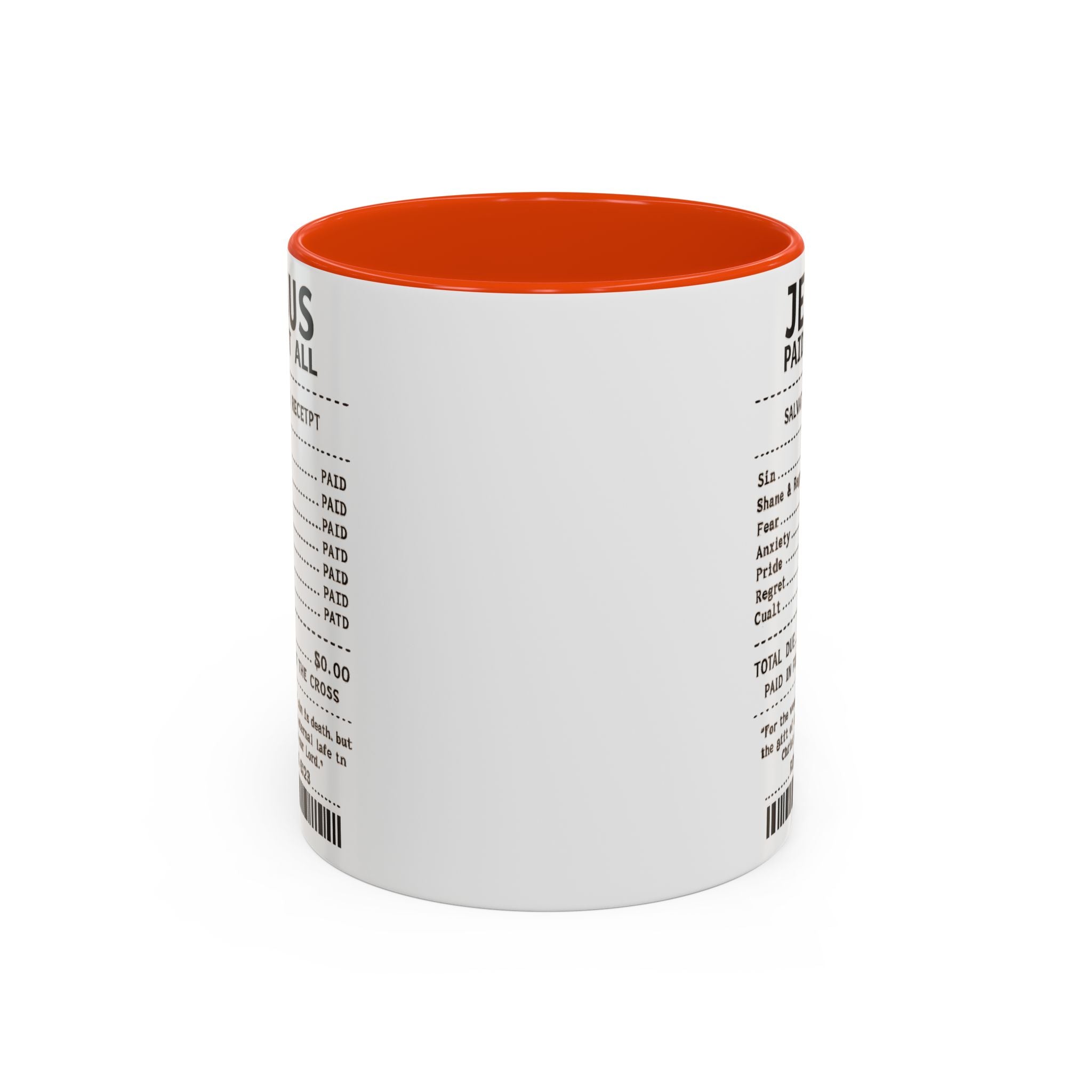 Jesus Paid It All — 11oz/15oz Coffee Cup with Scripture Quotes