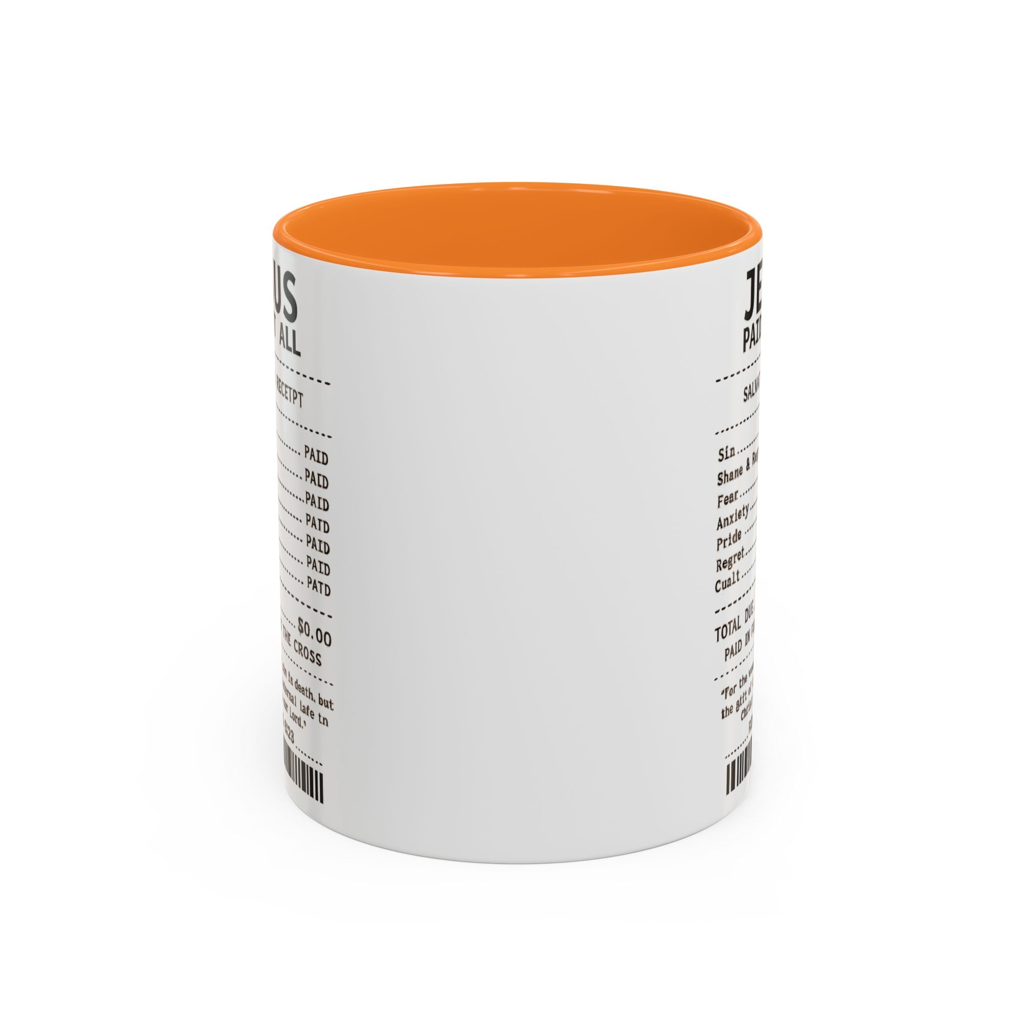 Jesus Paid It All — 11oz/15oz Coffee Cup with Scripture Quotes