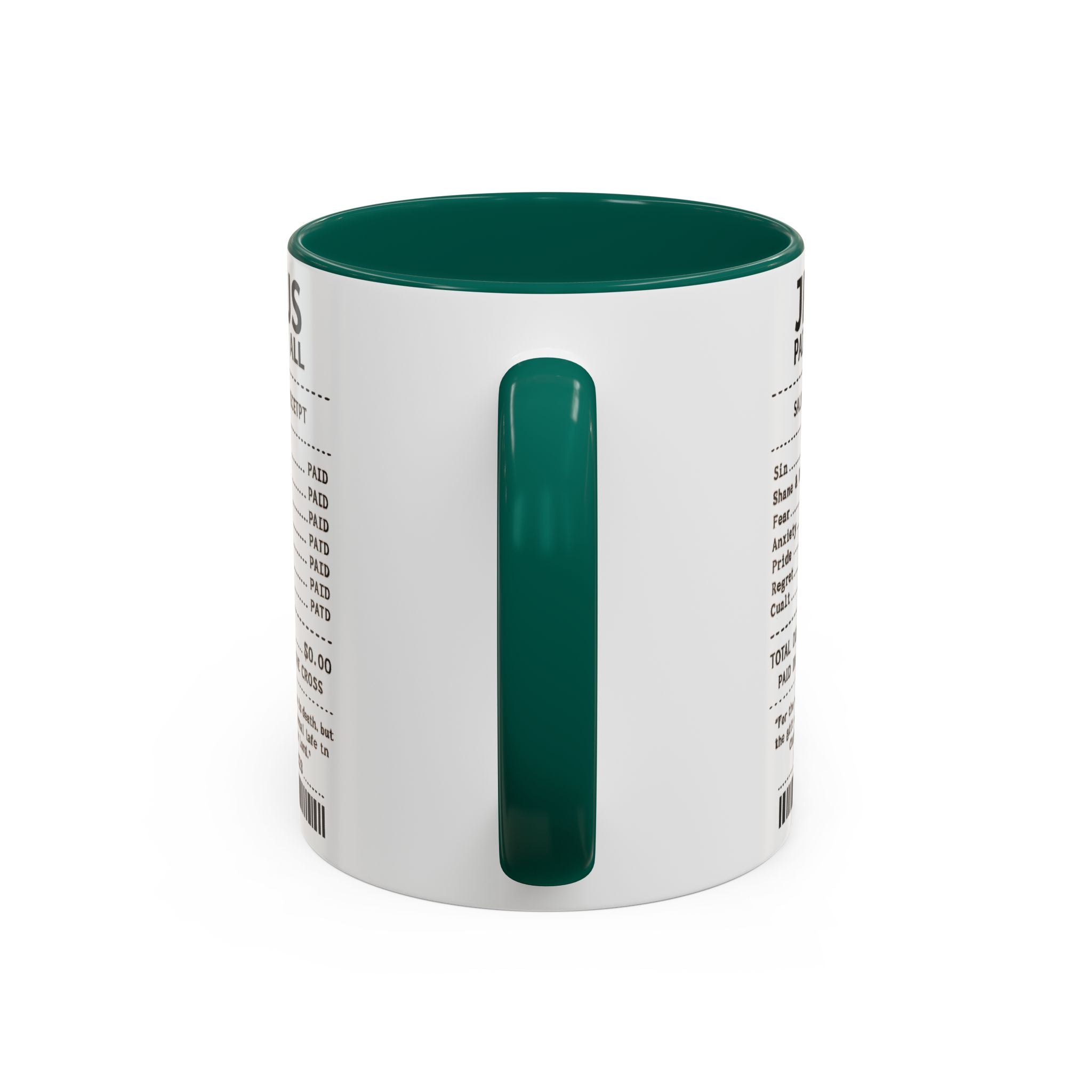 Jesus Paid It All — 11oz/15oz Coffee Cup with Scripture Quotes