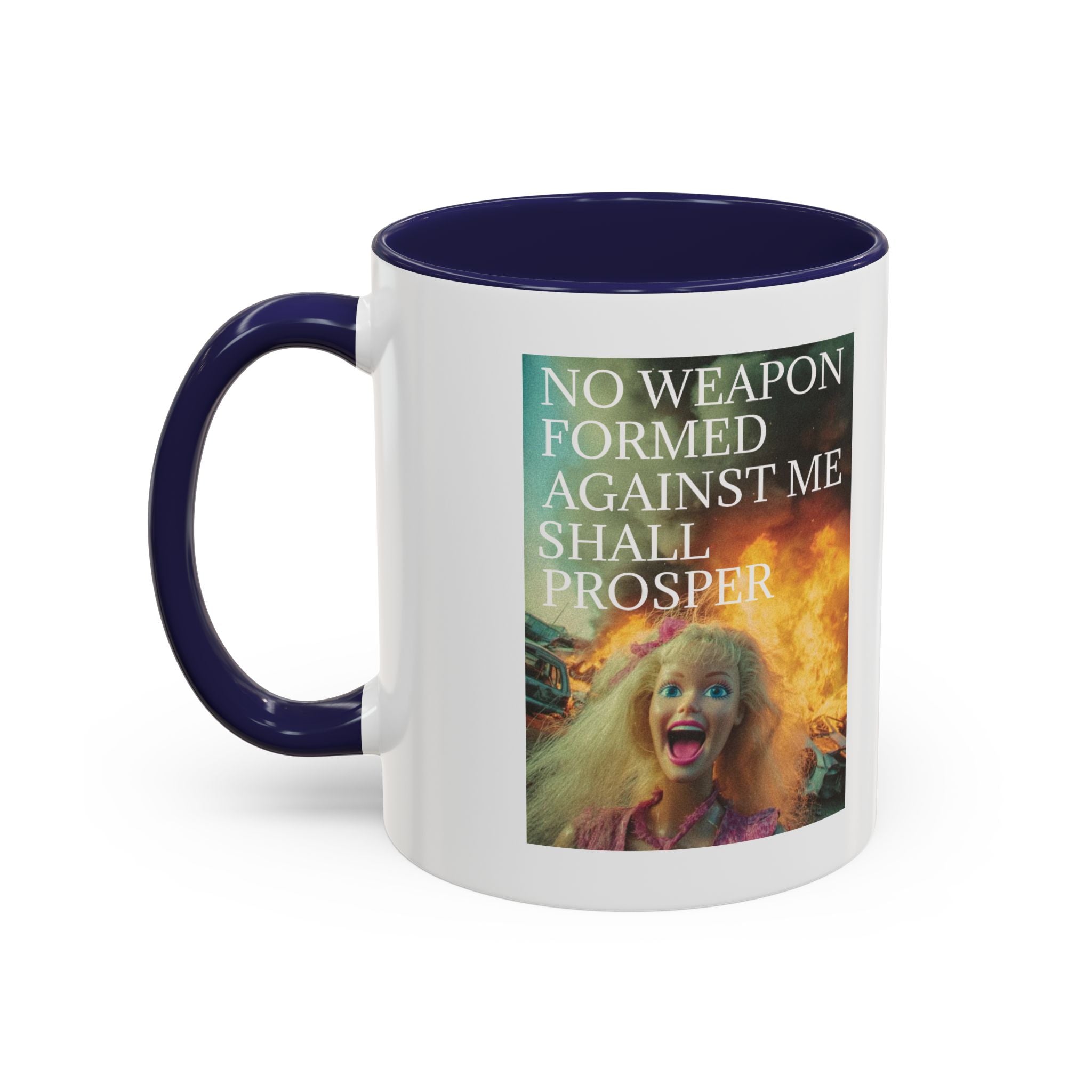 Isaiah 54:17 Faith Mug — No Weapon Formed Against Me Shall Prosper  Coffee Cup