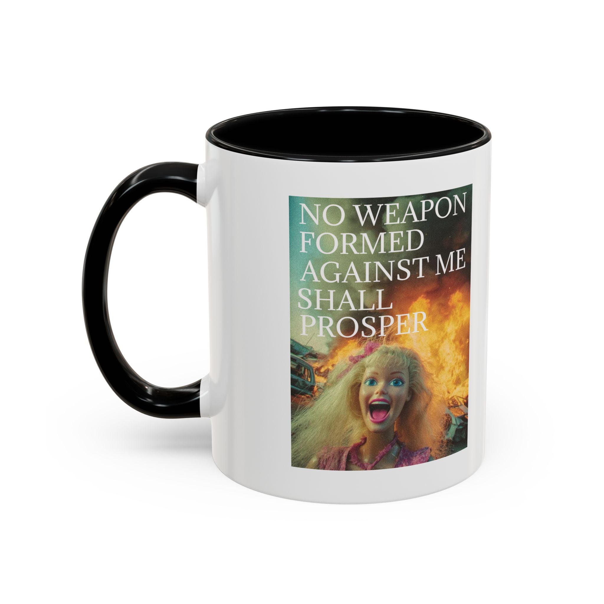 Isaiah 54:17 Faith Mug — No Weapon Formed Against Me Shall Prosper  Coffee Cup