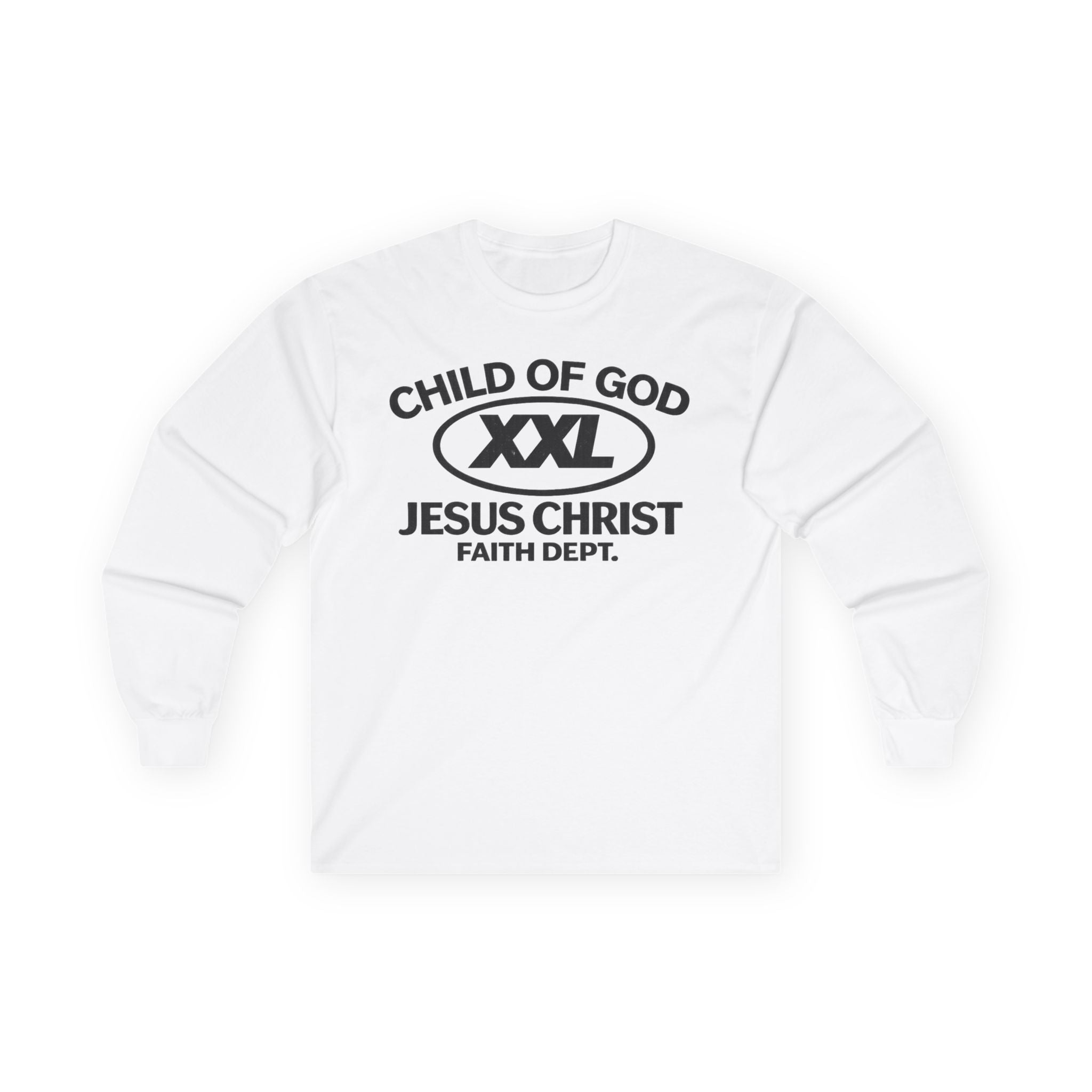 Child of God XXL Long Sleeve Tee — Jesus Christ Faith Dept. Graphic Shirt