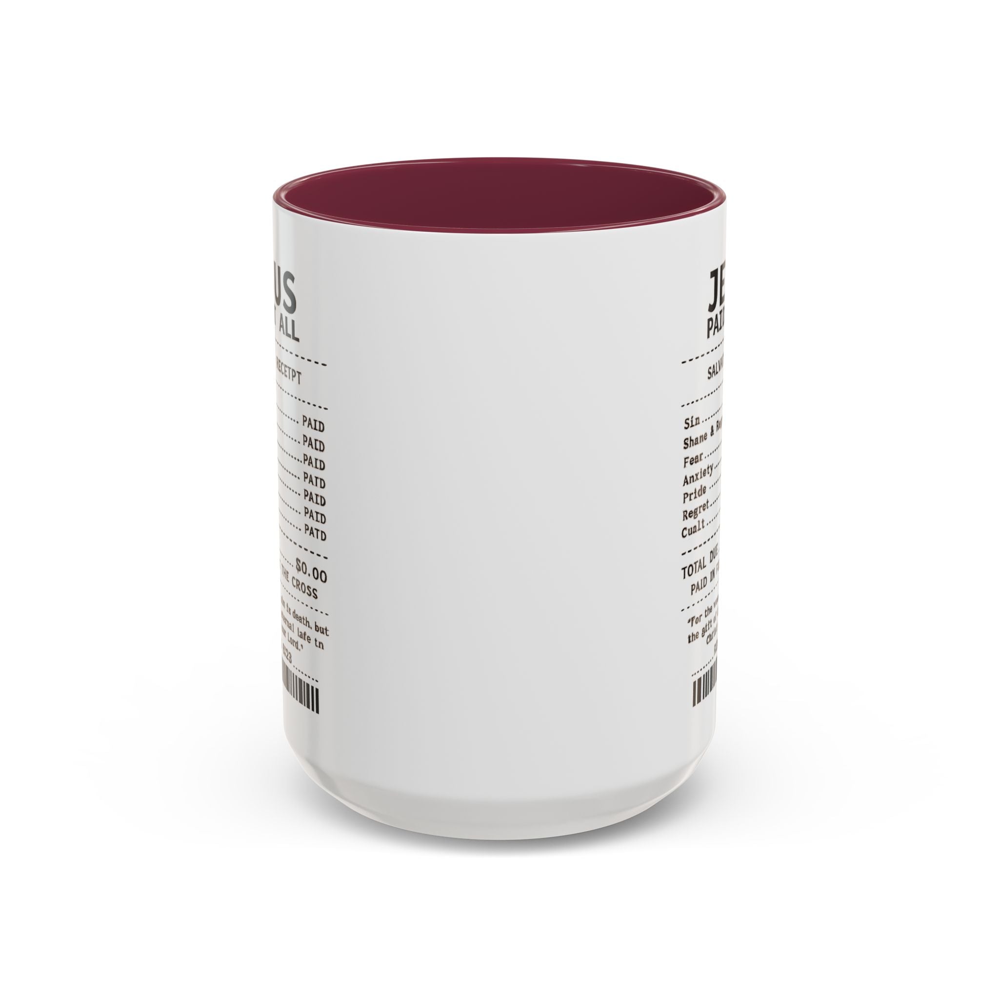 Jesus Paid It All — 11oz/15oz Coffee Cup with Scripture Quotes